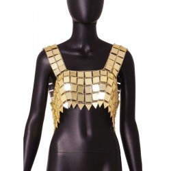 Nightclub Solid Metal Chain Cropped Tank Tops