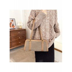 Fashion Houndstooth Shoulder Bag For Women  Fashion Houndstooth Shoulder Bag For Women