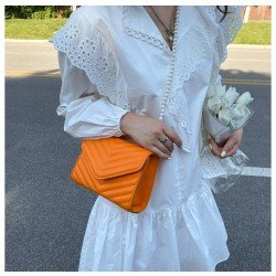  PU Pure Color Pearl Women's Cross Body Bag