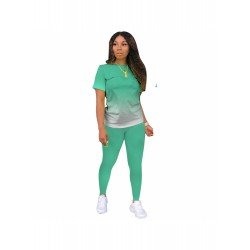 Gradient Color Casual Matching T Shirt And Pant Sets  Gradient Color Casual Matching T Shirt And Pant Sets