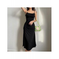 2024 Summer Black Backless Women's Sleeveless Dress  2024 Summer Black Backless Women's Sleeveless Dress