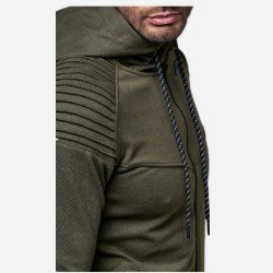 Pure Color Hooded Casual Men's Long Suits  Pure Color Hooded Casual Men's Long Suits