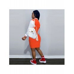 Embroidered Letter New Fashion Long Sleeve Dress  Embroidered Letter New Fashion Long Sleeve Dress