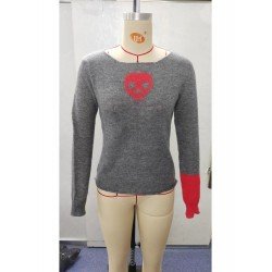 Casual Contrast Color Skull Women's Sweater  Casual Contrast Color Skull Women's Sweater