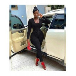 Pure Color Hooded Zipper Long Sleeve Trouser Suit  Pure Color Hooded Zipper Long Sleeve Trouser Suit