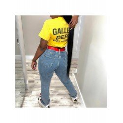 Stylish Printed Pencil Blue Jeans Stylish Printed Pencil Blue Jeans