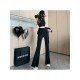  2024 Casual High Waist Women's Black Pants