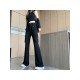  2024 Casual High Waist Women's Black Pants