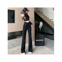 2024 Casual High Waist Women's Black Pants 2024 Casual High Waist Women's Black Pants