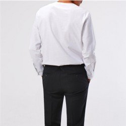 Fall Solid Black Shirts For Men