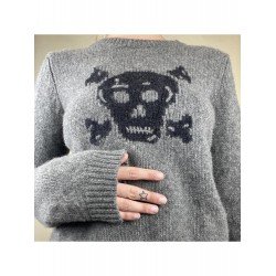 2024 Autumn Round Neck Skull Women's Sweater 2024 Autumn Round Neck Skull Women's Sweater