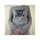  2024 Autumn Round Neck Skull Women's Sweater