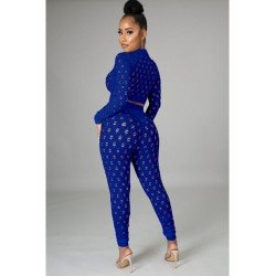 Hollow Out White Matching 2 Piece Trouser Sets Hollow Out White Matching 2 Piece Trouser Sets