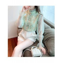  2024 Embroidery Long Sleeve Shirt For Women