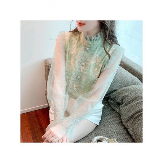  2024 Embroidery Long Sleeve Shirt For Women