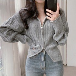 2024 Fall Pure Color Hooded Women's Wool Coats