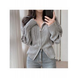  2024 Fall Pure Color Hooded Women's Wool Coats