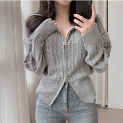  2024 Fall Pure Color Hooded Women's Wool Coats