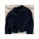  2024 Fall Pure Color Hooded Women's Wool Coats