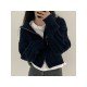  2024 Fall Pure Color Hooded Women's Wool Coats