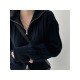  2024 Fall Pure Color Hooded Women's Wool Coats