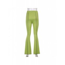 Pure Color High Waist Bell Bottom Pants Pure Color High Waist Bell Bottom Pants