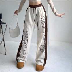Vintage Sports Drawstring Loose Drawstring Leg Trousers
