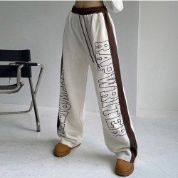 Vintage Sports Drawstring Loose Drawstring Leg Trousers