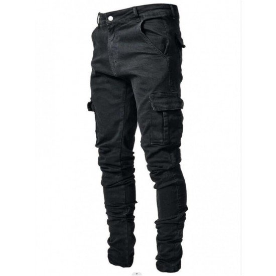  2024 Stylish Pure Color Pocket Men's Jeans