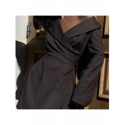 Fall Stylish Ladies Black V Neck Short Dresses Fall Stylish Ladies Black V Neck Short Dresses