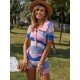  2024 Summer Short Sleeve Women's Rompers