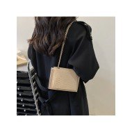 Dating PU Pure Color Chain Shoulder Bag