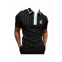 Street Striped Short Sleeve Men Polo Shirts Street Striped Short Sleeve Men Polo Shirts