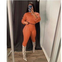 Women Solid Sweater Matching 2 Piece Trouser Sets
