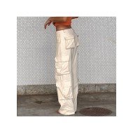 Fashionable Loose Straight Leg Cargo Jean