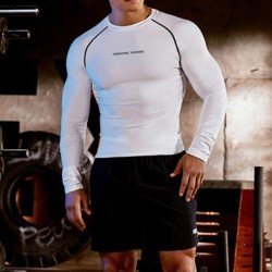 Sports White Jogger Long Sleeve Tees For Men Sports White Jogger Long Sleeve Tees For Men