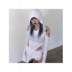 Sexy See Through Cold Sleeve Designer Skirt And Top Sets Sexy See Through Cold Sleeve Designer Skirt And Top Sets