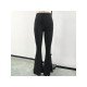  2024 High Waist Pure Color Flared Pants
