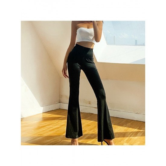  2024 High Waist Pure Color Flared Pants