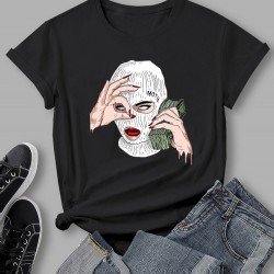 Latest Short Sleeve Graphic T Shirt Tops For Women