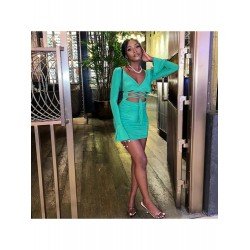 Sexy V Neck Tie Wrap Short Dresses Sexy V Neck Tie Wrap Short Dresses