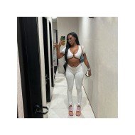 Sexy White Cut Out Matching Cropped Top And Trouser Sets