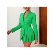  2024 Fashion Pure Color Women's Long Sleeve Coats