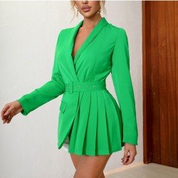  2024 Fashion Pure Color Women's Long Sleeve Coats