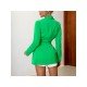  2024 Fashion Pure Color Women's Long Sleeve Coats