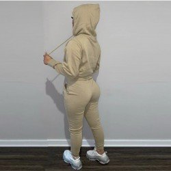 Solid Casual Women Matching 2 Piece Workout Sets