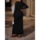  2024 Pure Color Slim Split Hem Long Dress
