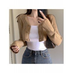2024 Pure Color Long Sleeve Crop Small Jacket 2024 Pure Color Long Sleeve Crop Small Jacket