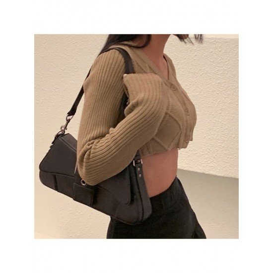  2024 Pure Color Long Sleeve Crop Small Jacket