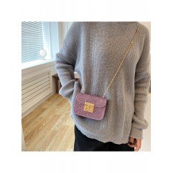 PU Pure Color Sequined Shoulder Bag For Women  PU Pure Color Sequined Shoulder Bag For Women